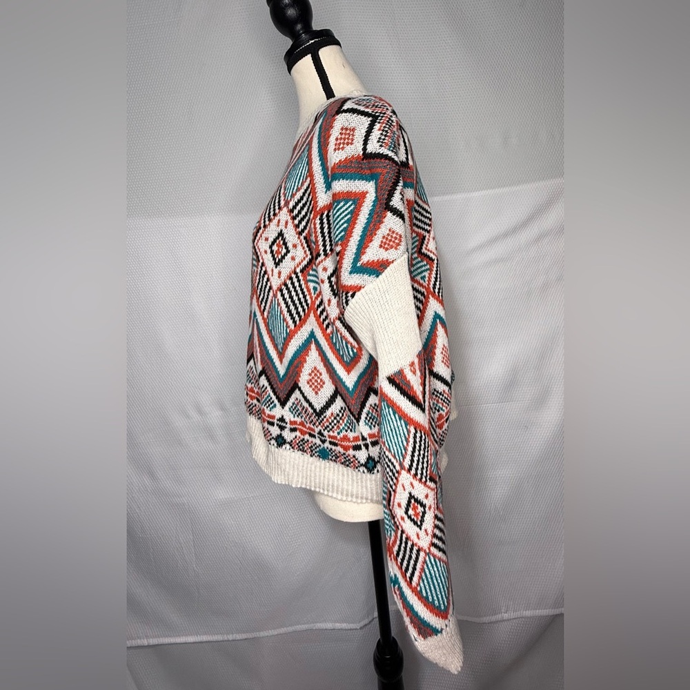 Geometric Patterned Sweater - Multicolor - Picture 2 of 4